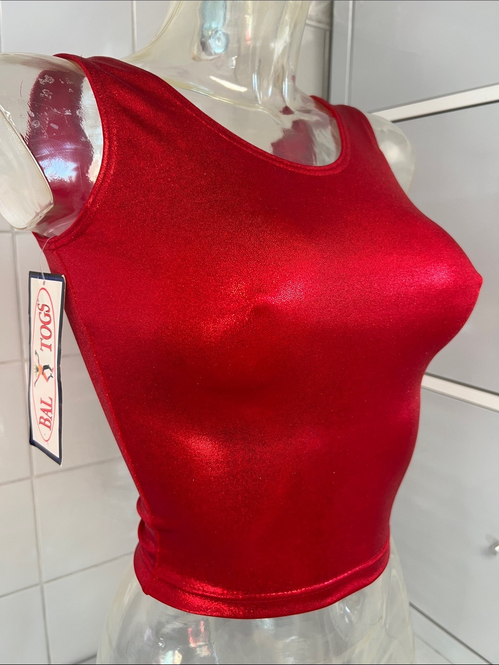 Red Hot Foil Spandex Shell M NWT Cheer & Dance